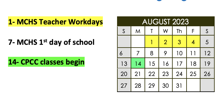  School Calendar